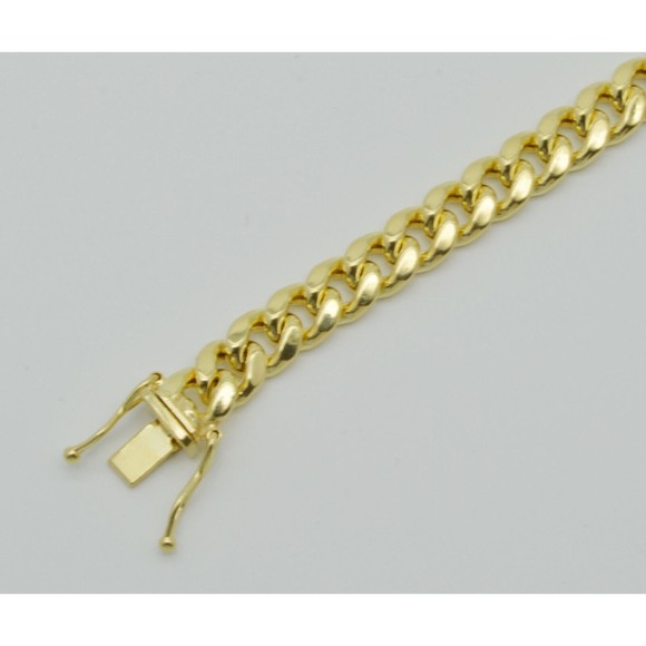 Mens 6.1mm 10k Real Yellow Gold Miami Cuban Curb Chain Bracelet. 8 1/2" 8.30gr - Picture 4 of 6